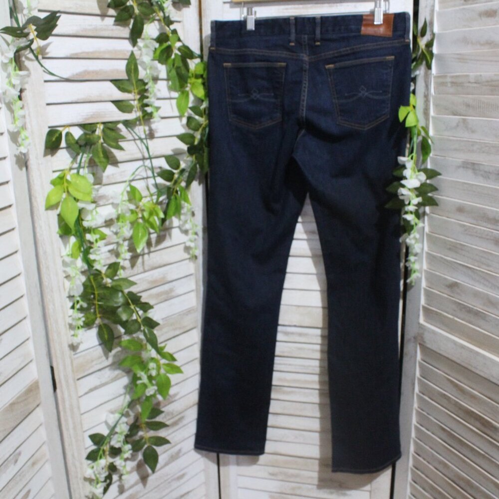 Lucky Brand The Sweet Jean Straight Dark Wash White Oak Blue Jeans Size 10 / 30 View 6